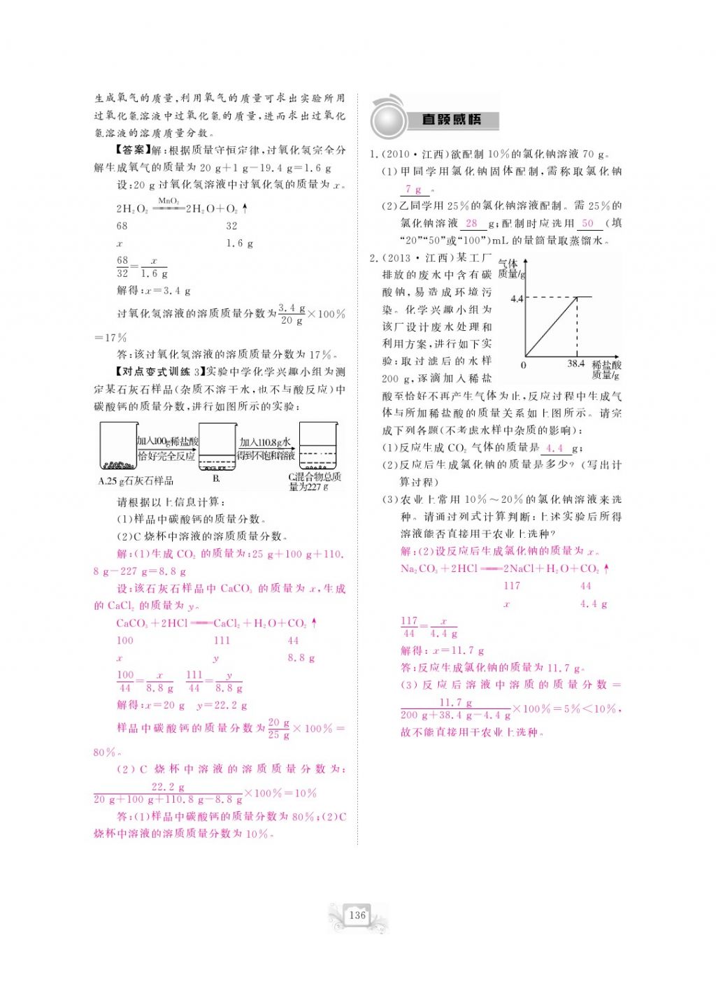 2017年芝麻開花中考方略化學 參考答案第139頁