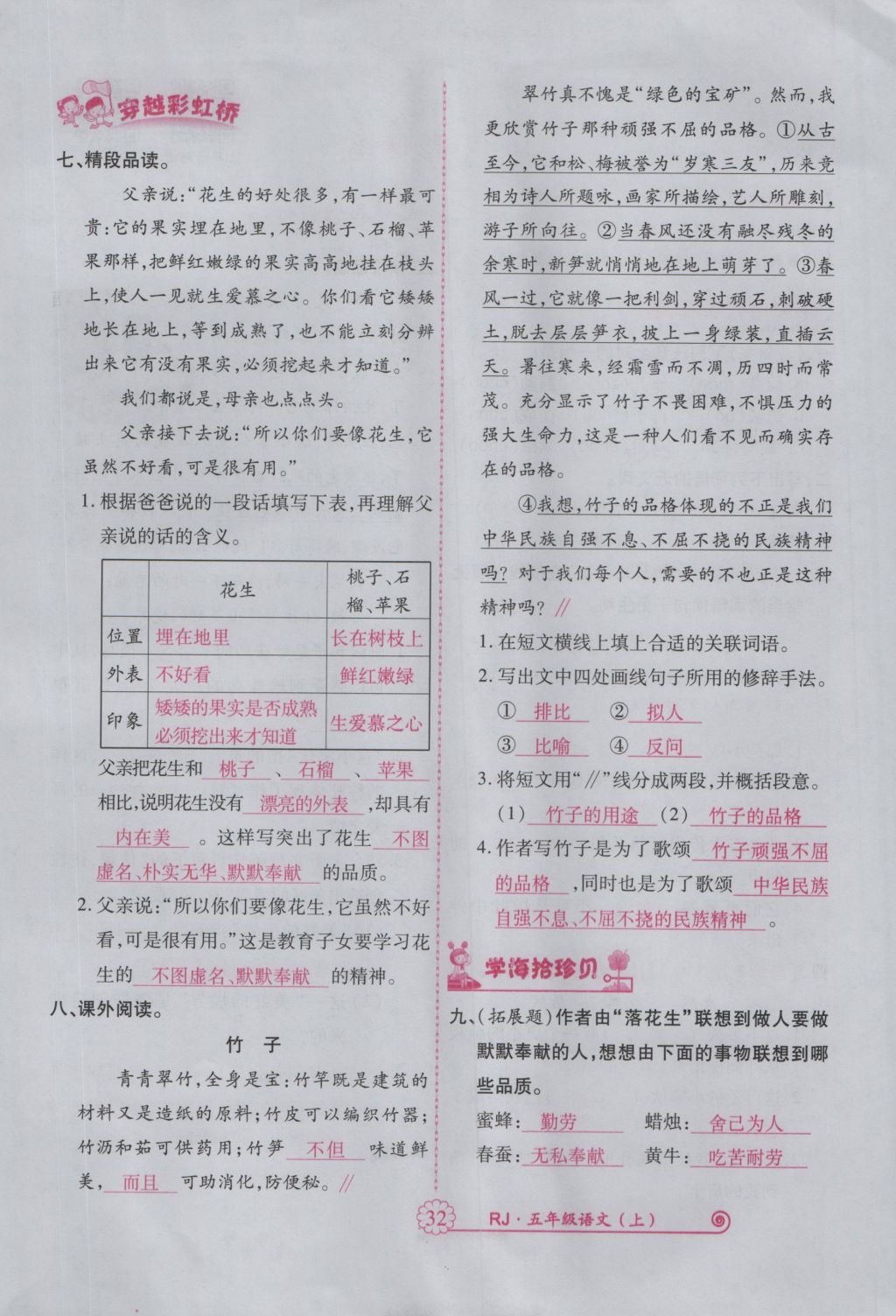 2016年暢優(yōu)新課堂五年級(jí)語(yǔ)文上冊(cè)人教版 參考答案第75頁(yè)