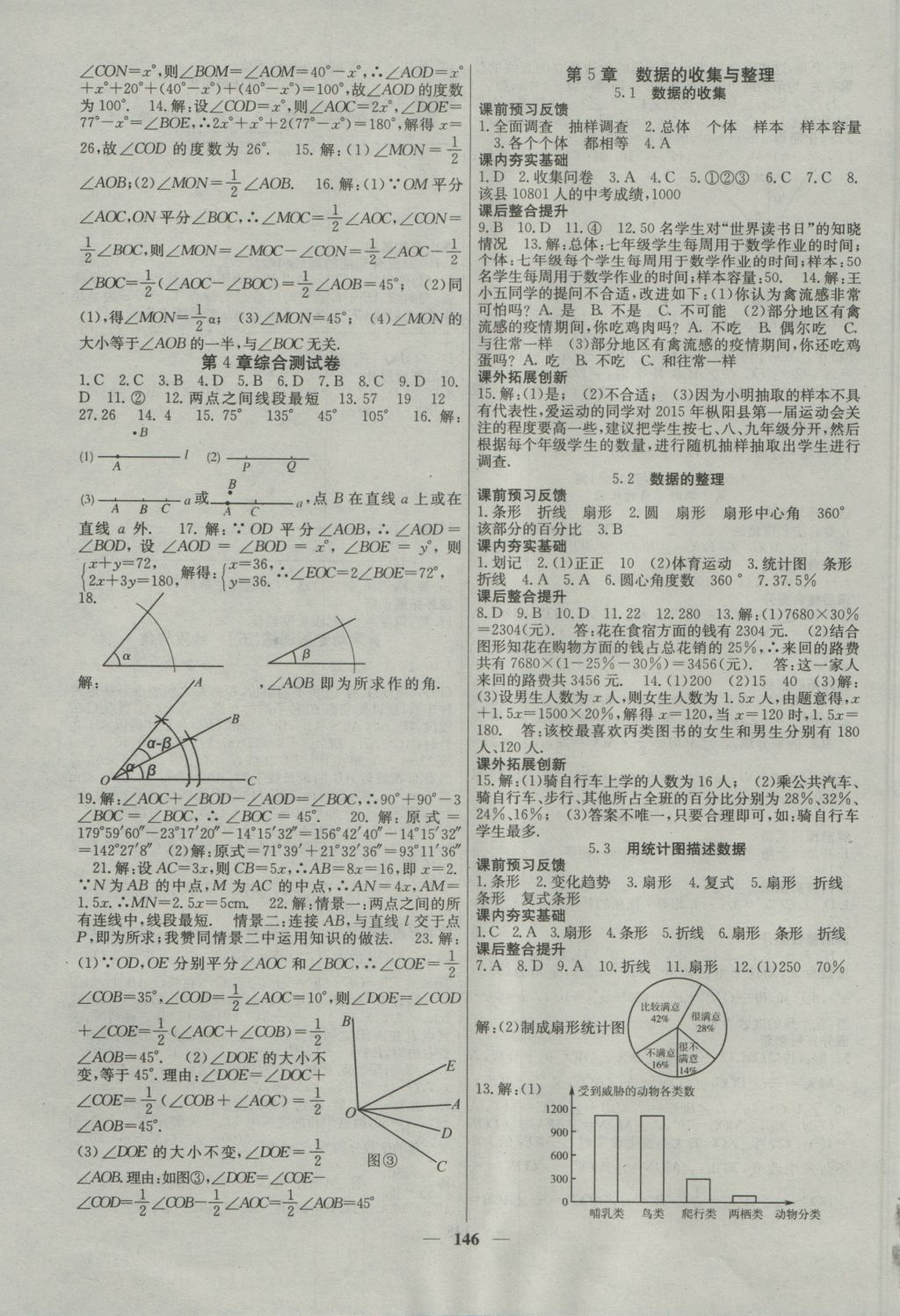 2016年名校課堂內(nèi)外七年級數(shù)學(xué)上冊滬科版 參考答案第15頁