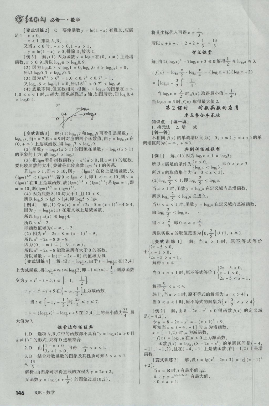 紅對勾講與練第1選擇高中數(shù)學(xué)必修1人教B版 參考答案第22頁