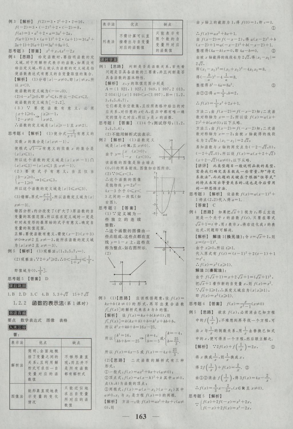 高考調(diào)研衡水重點(diǎn)中學(xué)同步精講精練數(shù)學(xué)必修一人教A版 參考答案第5頁