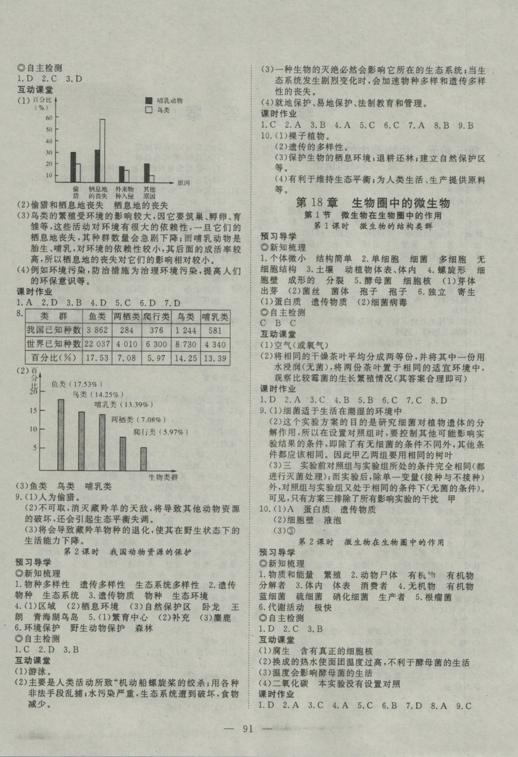 2016年探究在線高效課堂八年級生物上冊北師大版 參考答案第4頁