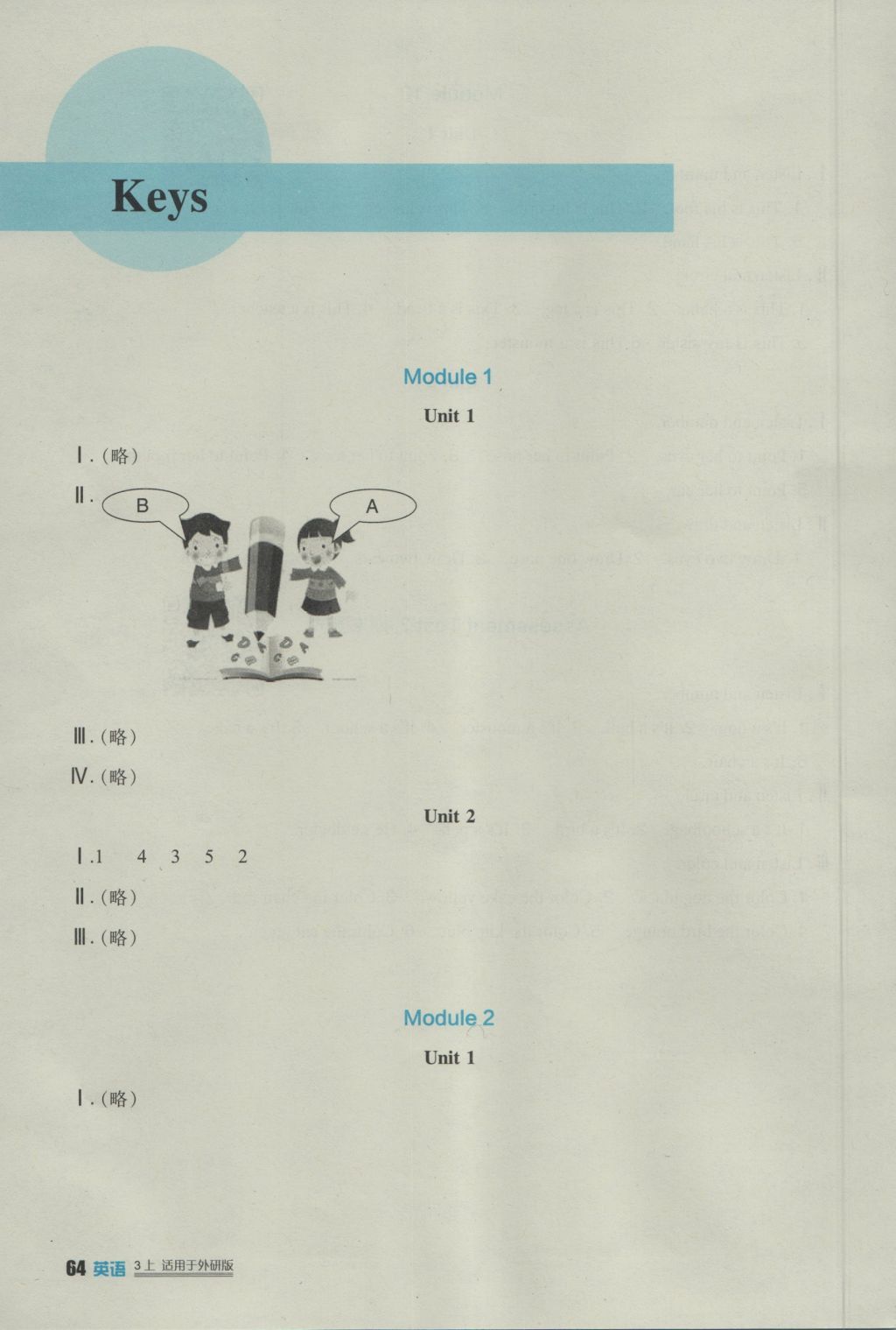 2016年新課標(biāo)小學(xué)生學(xué)習(xí)實踐園地三年級英語上冊外研版三起 參考答案第1頁