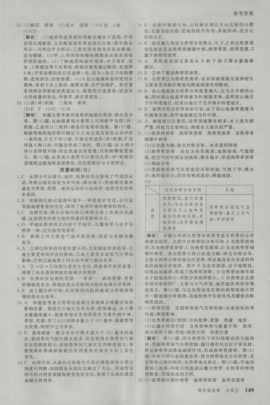 與名師對話高中新課標(biāo)同步導(dǎo)學(xué)案地理必修1人教版 參考答案第25頁