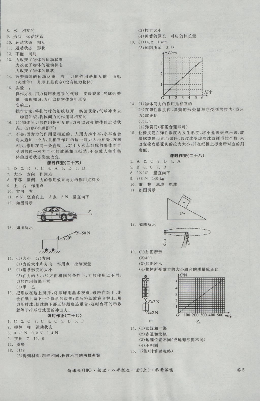 2016年全品学练考八年级物理全一册上沪科版 参考答案第10页