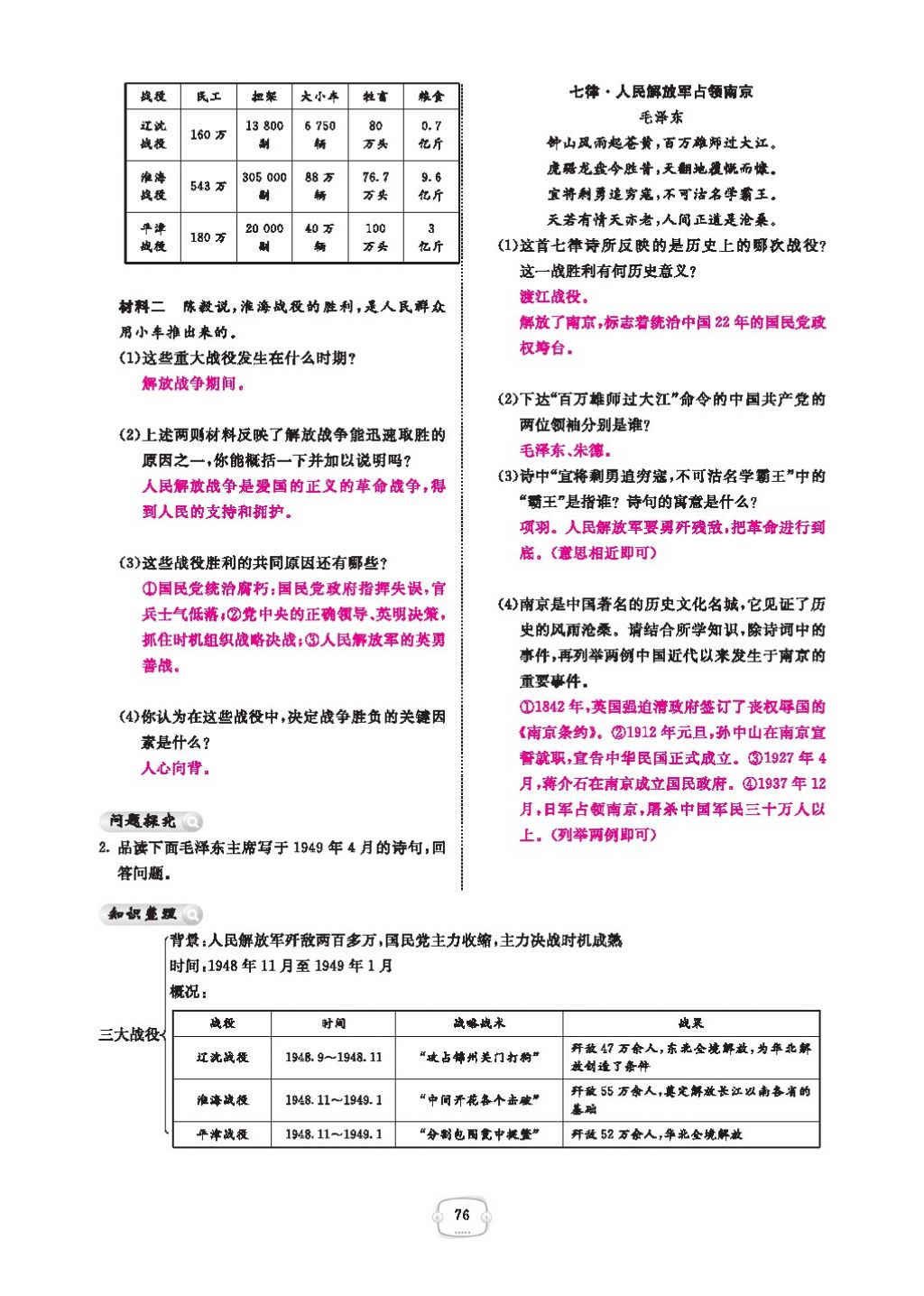 2016領(lǐng)航新課標(biāo)練習(xí)冊(cè)八年級(jí)歷史下冊(cè)人教版 參考答案第80頁(yè)