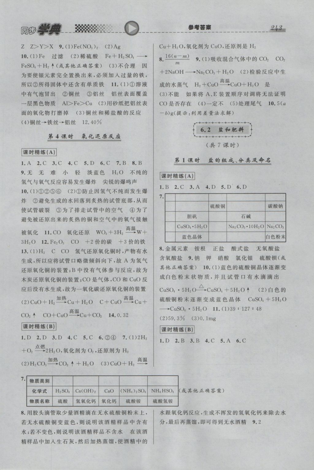 2016年惠宇文化同步學(xué)典九年級化學(xué)全一冊 參考答案第15頁