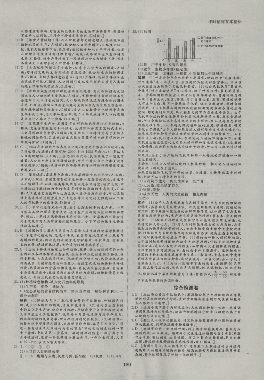 創(chuàng)新設(shè)計(jì)課堂講義生物必修3人教版 參考答案第30頁