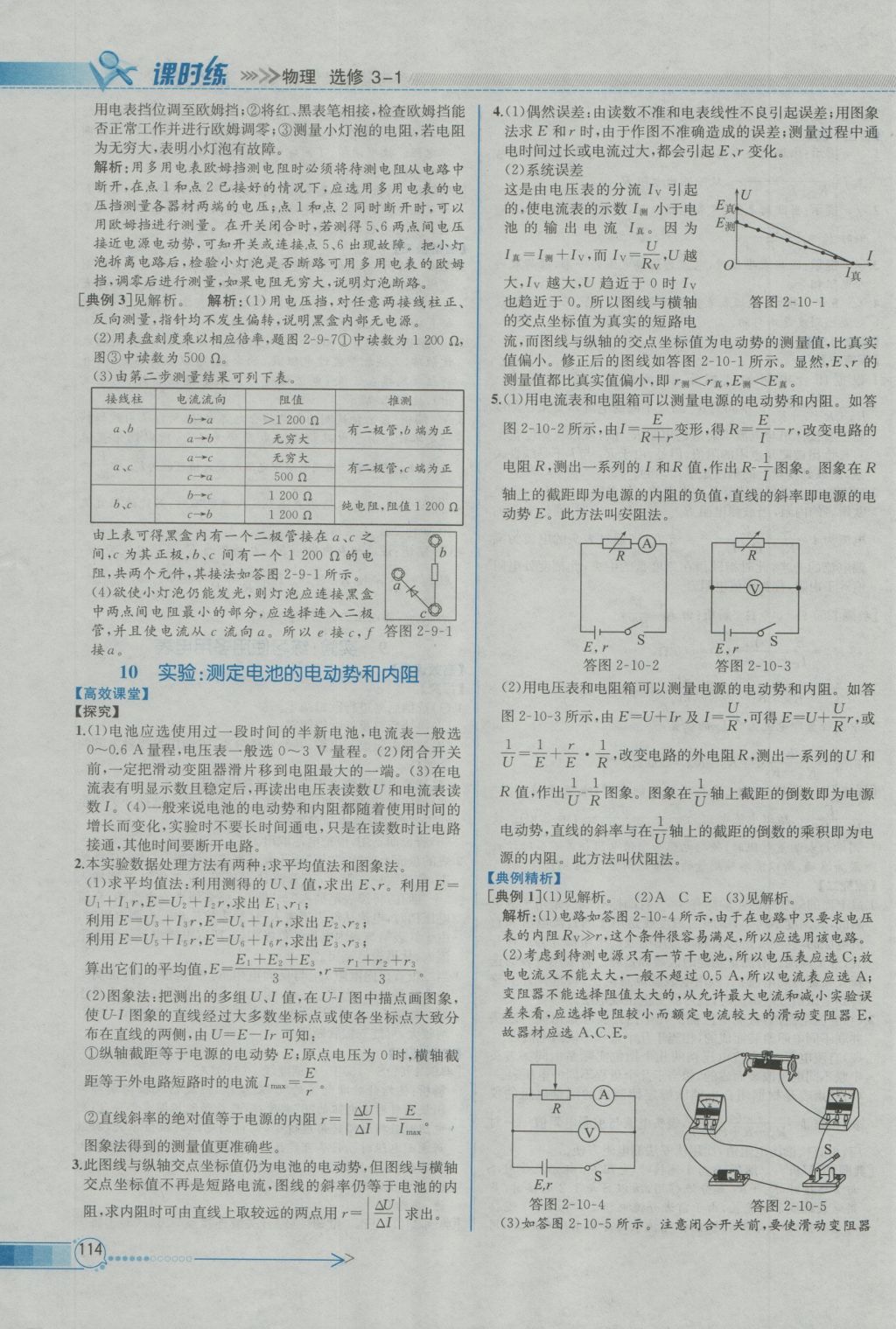 同步導(dǎo)學(xué)案課時(shí)練物理選修3-1人教版 參考答案第16頁(yè)