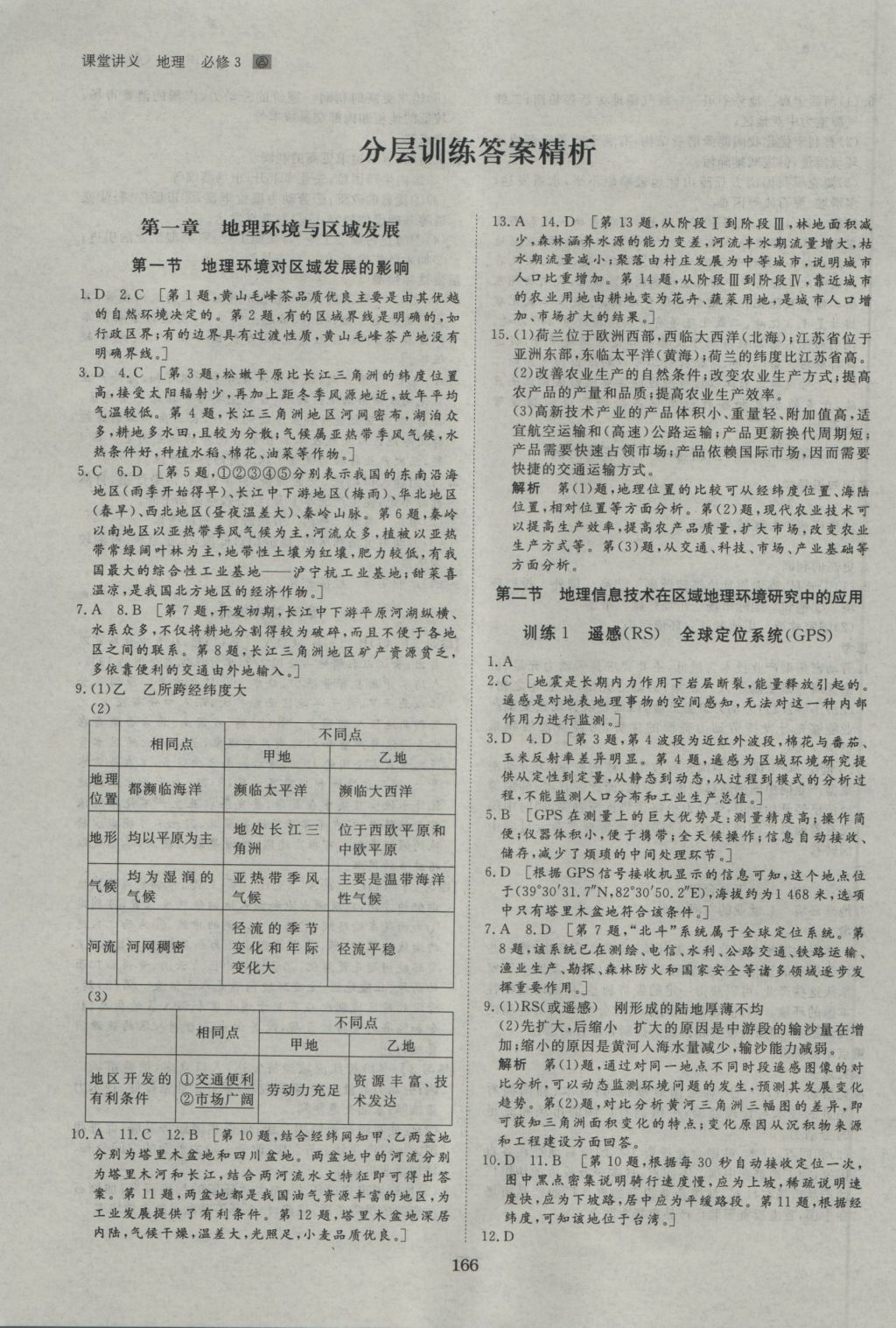 創(chuàng)新設(shè)計(jì)課堂講義地理必修3人教版 參考答案第13頁(yè)