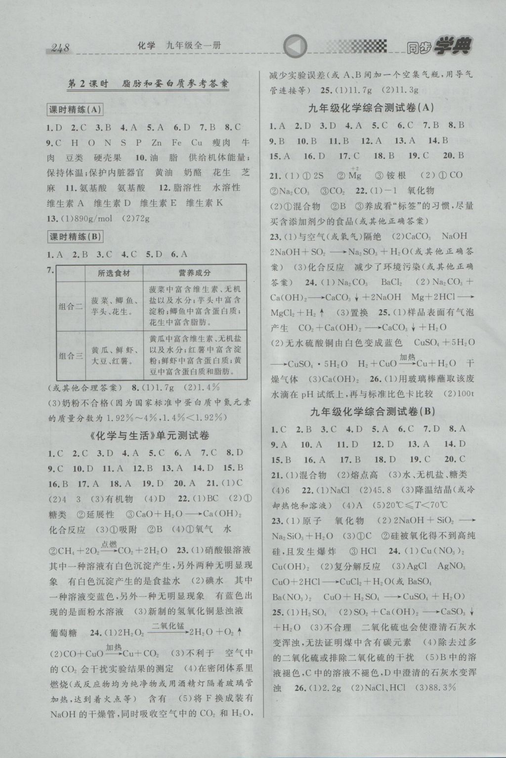 2016年惠宇文化同步學(xué)典九年級(jí)化學(xué)全一冊(cè) 參考答案第20頁(yè)