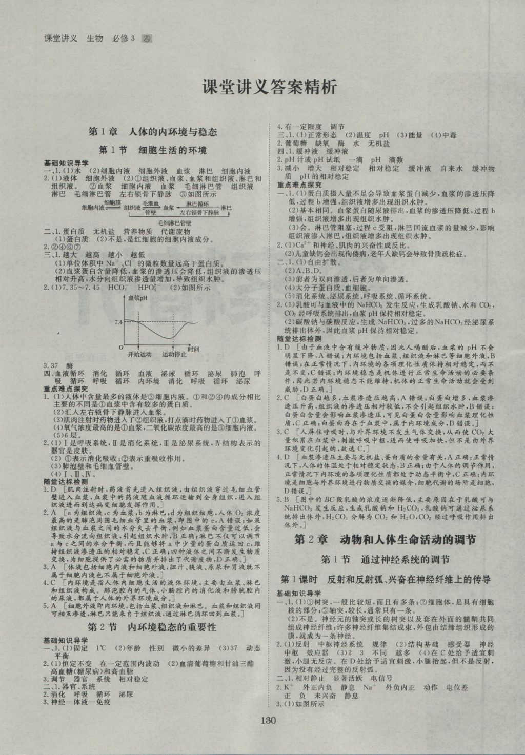 創(chuàng)新設(shè)計(jì)課堂講義生物必修3人教版 參考答案第1頁