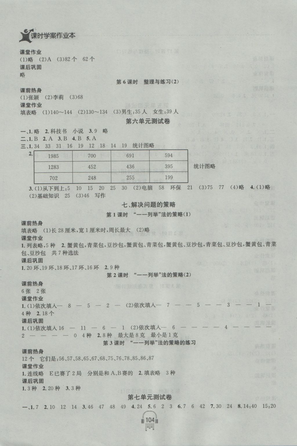 2016年金钥匙课时学案作业本五年级数学上册江苏版 参考答案第10页