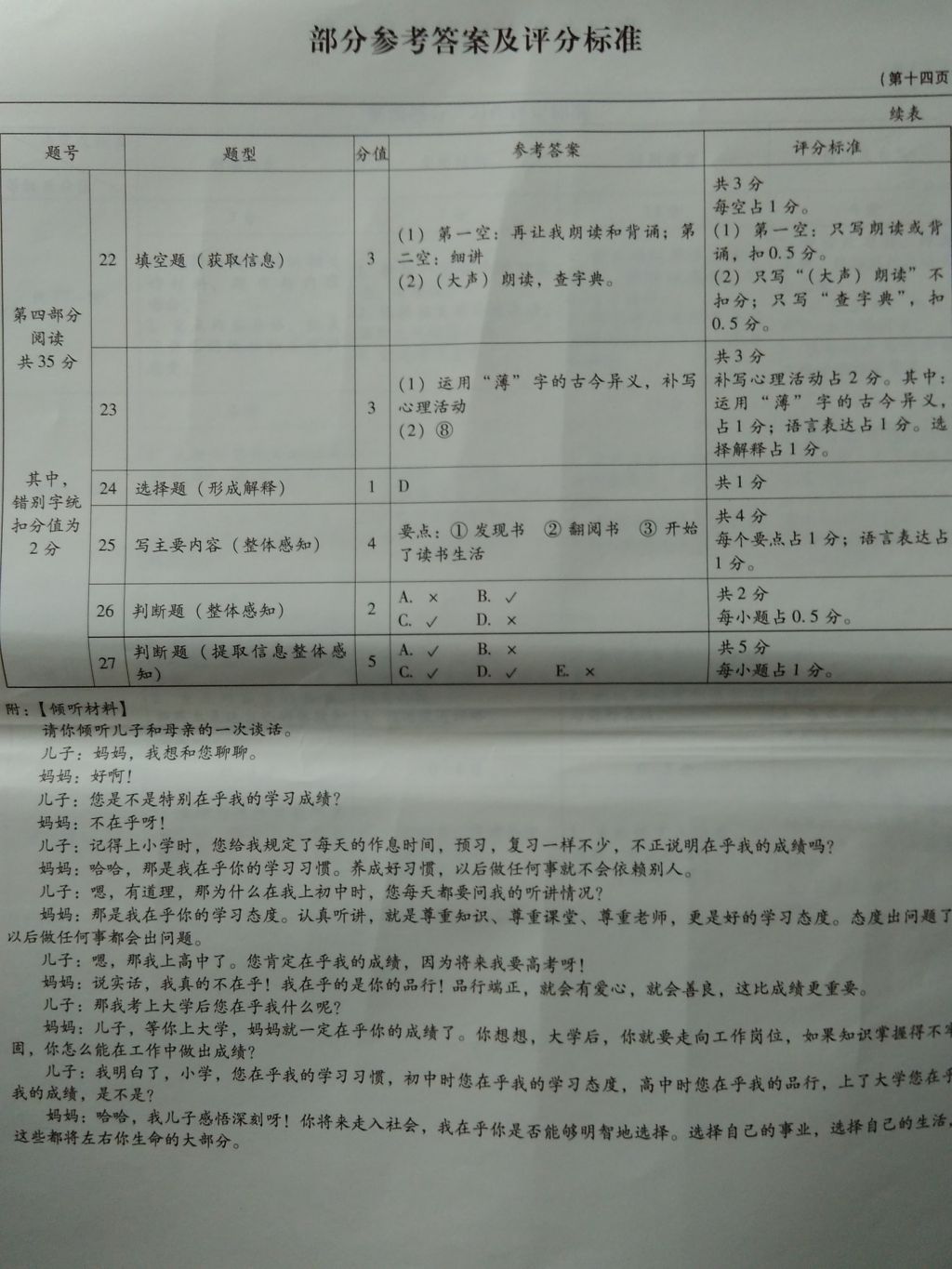 2016年小學(xué)語文目標測試六年級上冊 參考答案第14頁