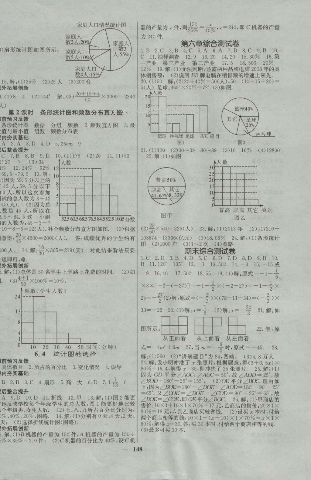 2016年名校課堂內(nèi)外七年級數(shù)學(xué)上冊北師大版 參考答案第12頁