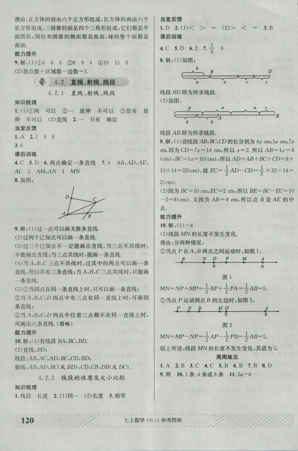 2016年原創(chuàng)講練測課優(yōu)新突破七年級數(shù)學上冊人教版 參考答案第12頁