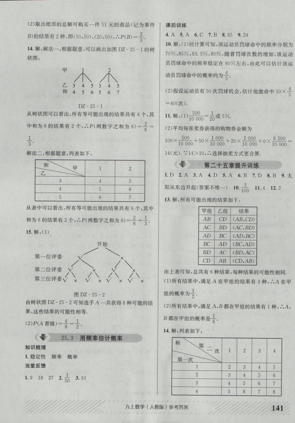 2016年原创讲练测课优新突破九年级数学上册人教版 参考答案第17页