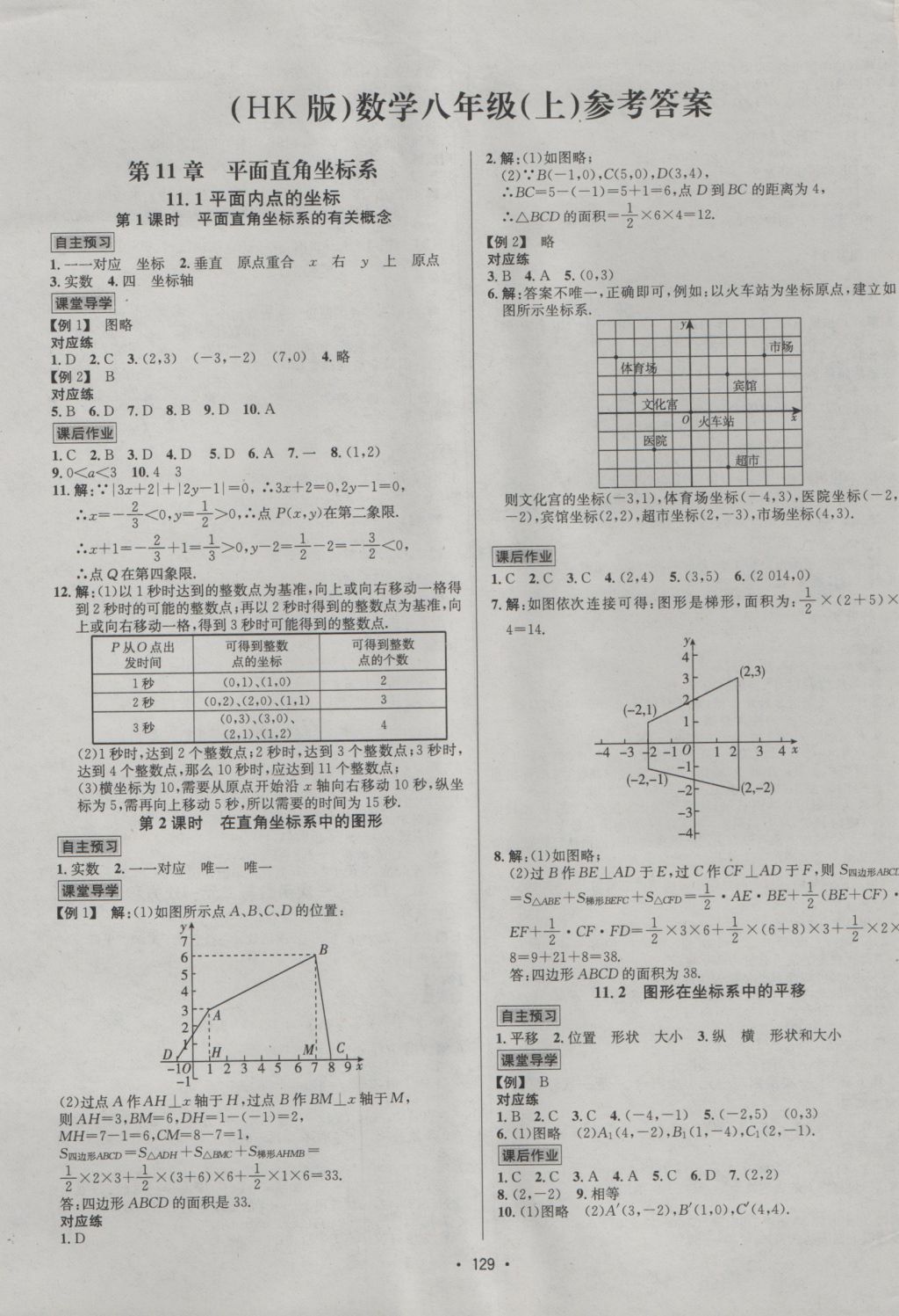 2016年优学名师名题八年级数学上册沪科版 参考答案第1页