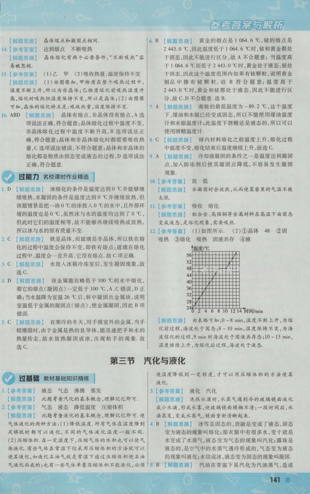 2016年一遍過初中物理九年級上冊滬科版 參考答案第3頁