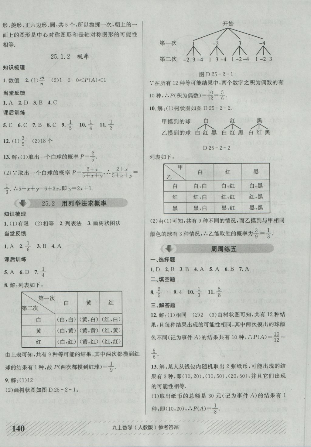 2016年原创讲练测课优新突破九年级数学上册人教版 参考答案第16页