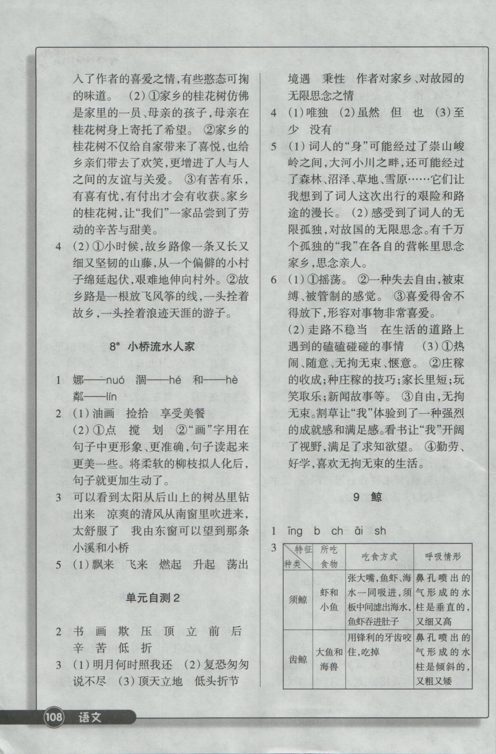 2016年同步练习五年级语文上册人教版浙江教育出版社 参考答案第3页