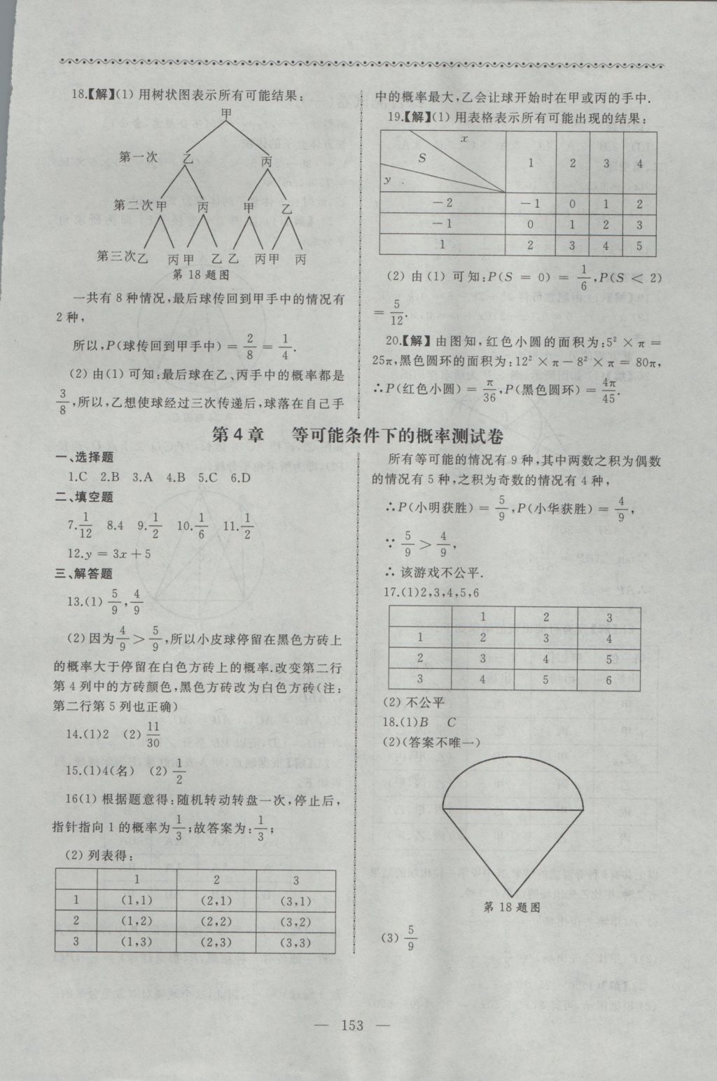 2016年為了燦爛的明天同步輔導(dǎo)與能力訓(xùn)練九年級數(shù)學(xué)上冊蘇科版 參考答案第21頁