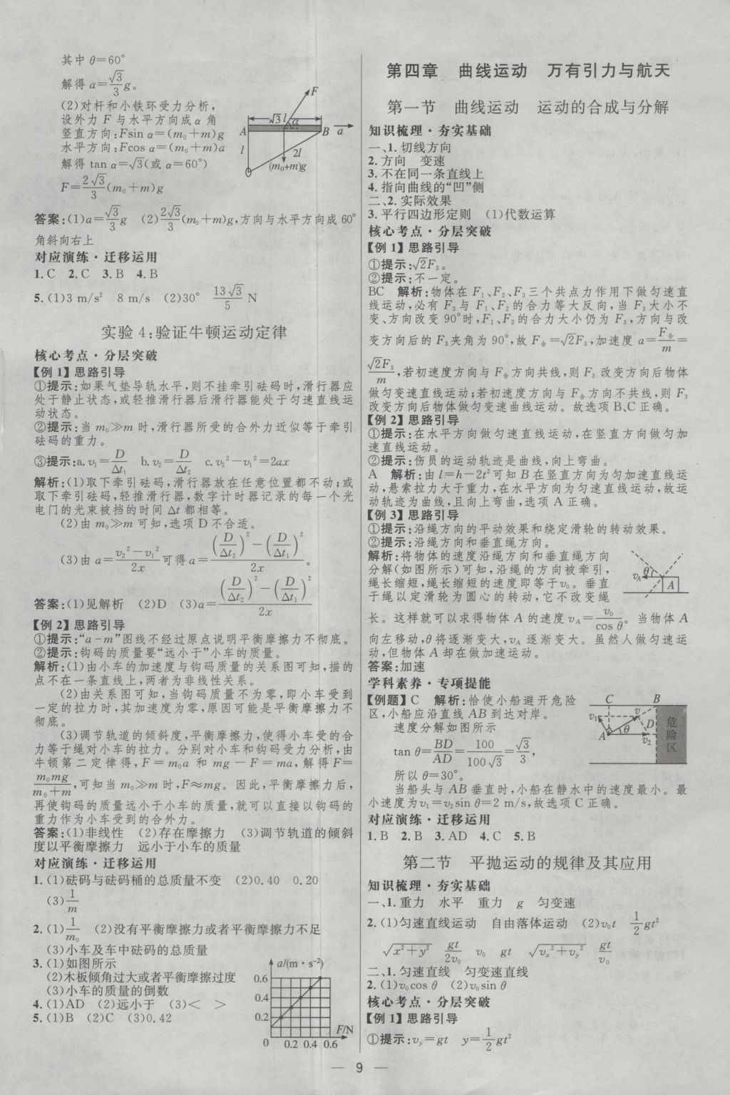 2017年高中總復(fù)習(xí)優(yōu)化設(shè)計(jì)一輪用書(shū)物理天津?qū)０?nbsp;參考答案第8頁(yè)