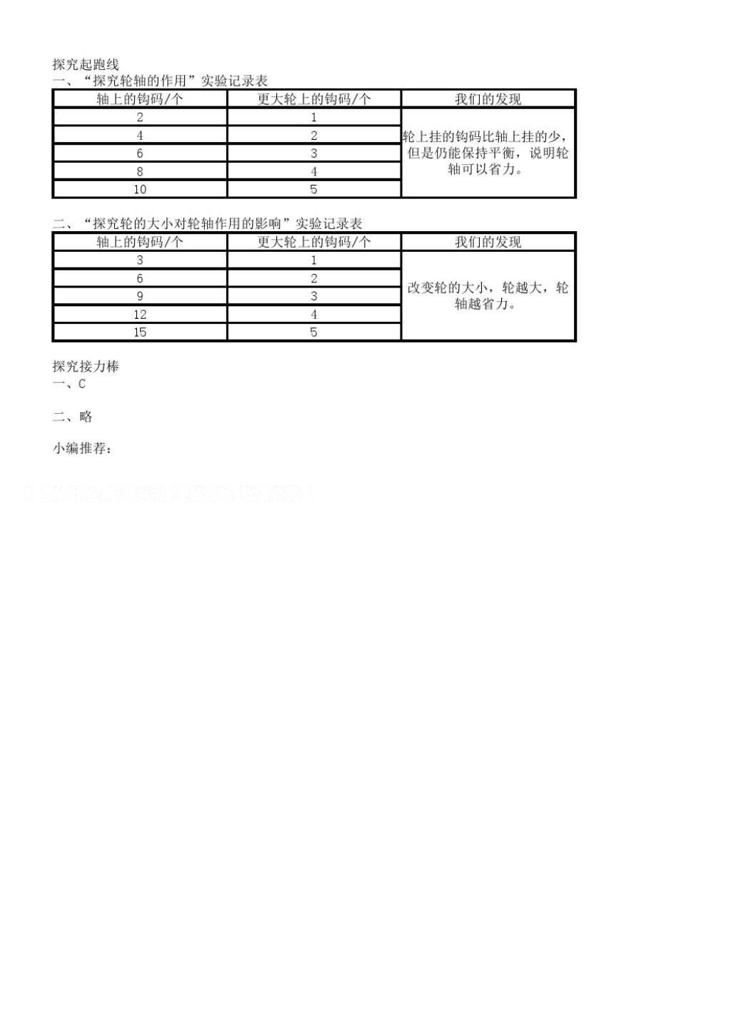 2016年知識與能力訓練六年級科學上冊教科版 參考答案第4頁