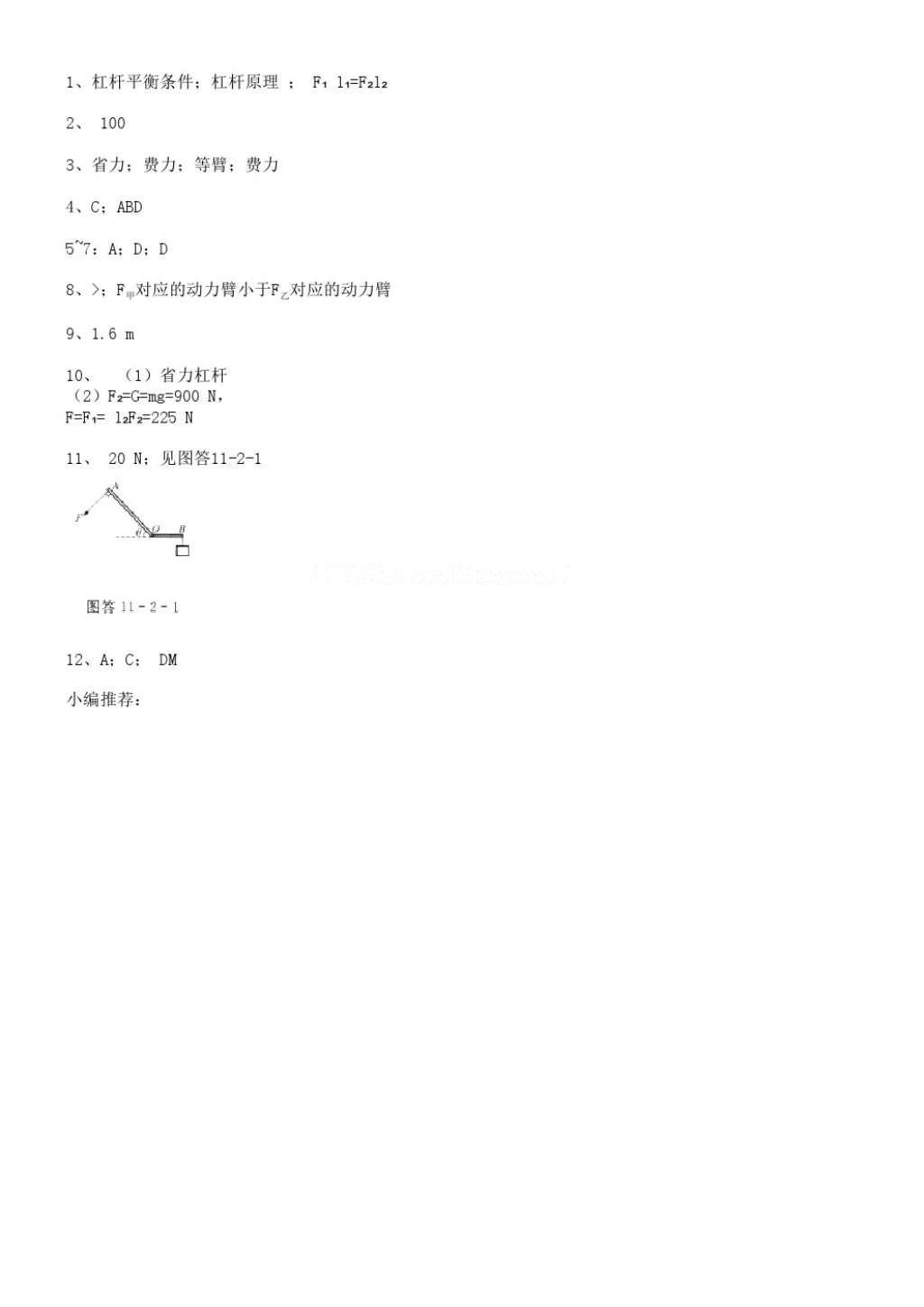 2016年同步練習(xí)九年級(jí)物理上冊(cè)蘇科版江蘇鳳凰科學(xué)技術(shù)出版社 參考答案第2頁