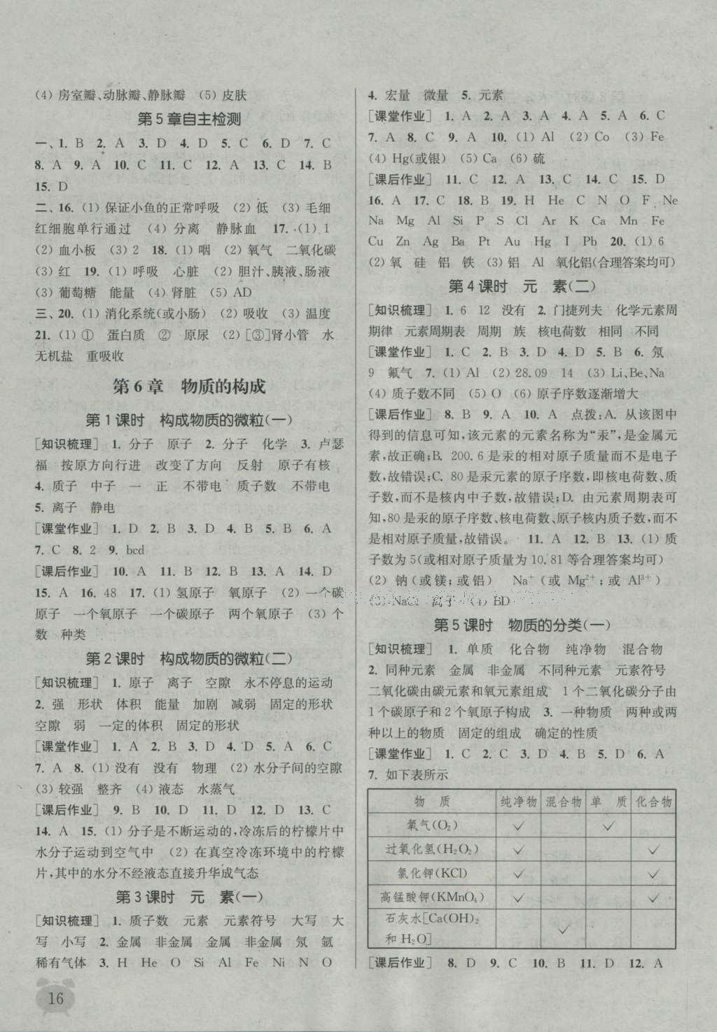 2016年通城學(xué)典課時(shí)作業(yè)本八年級科學(xué)上冊華師大版 參考答案第34頁