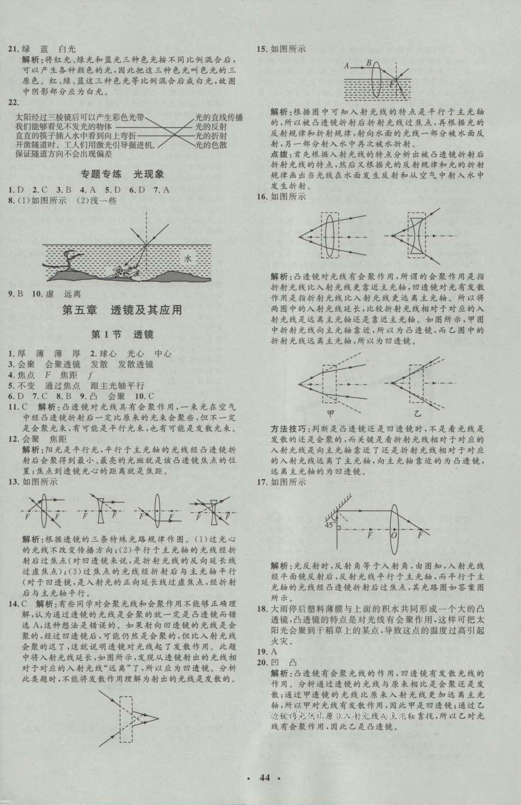 2016年非常1加1八年級物理上冊人教版 參考答案第12頁