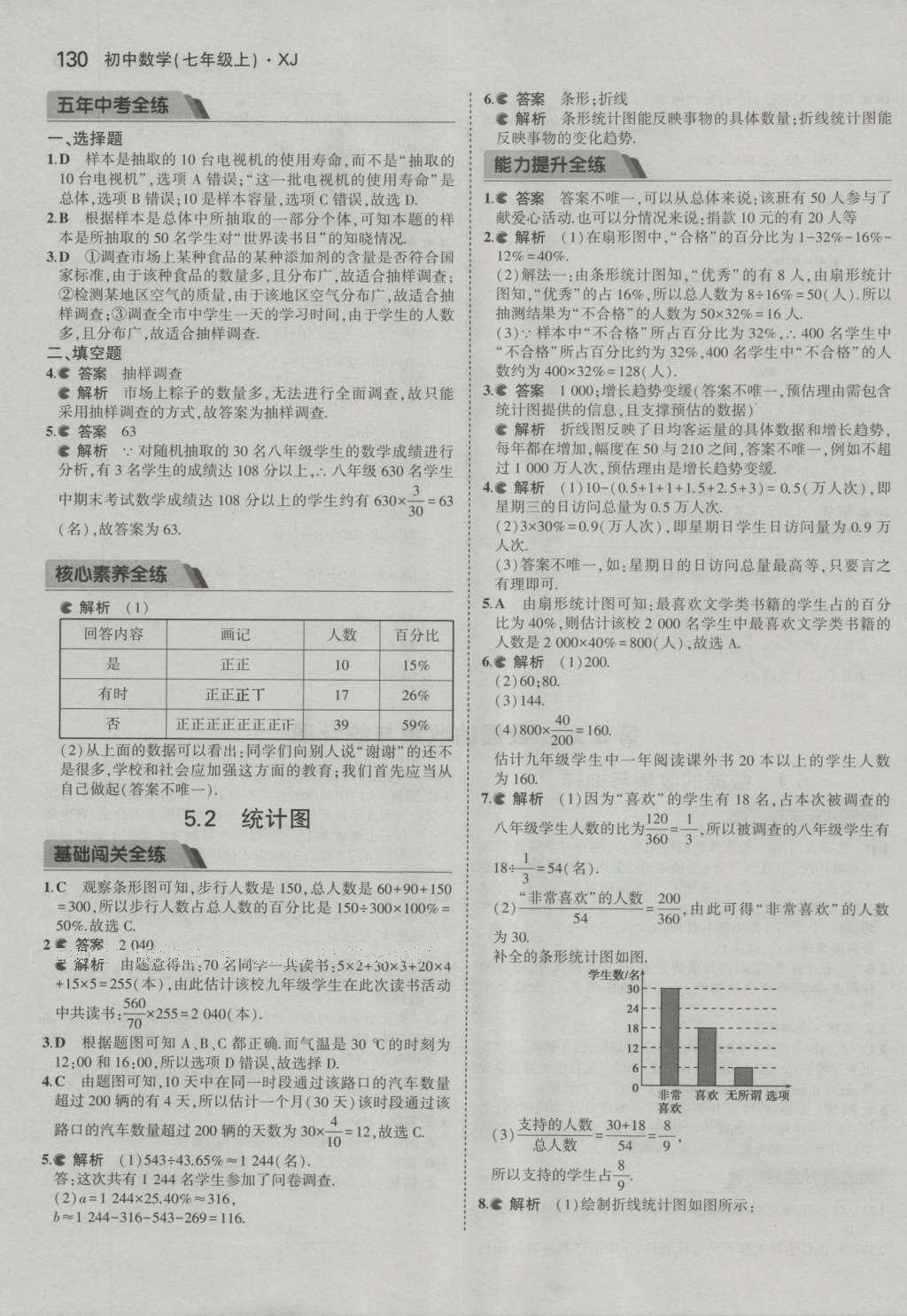 2016年5年中考3年模擬初中數(shù)學(xué)七年級上冊湘教版 參考答案第33頁