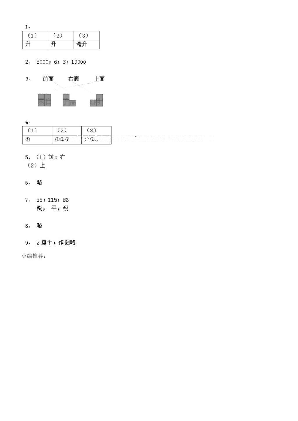 2016年補充習題四年級數(shù)學上冊蘇教版江蘇鳳凰教育出版社 參考答案第51頁