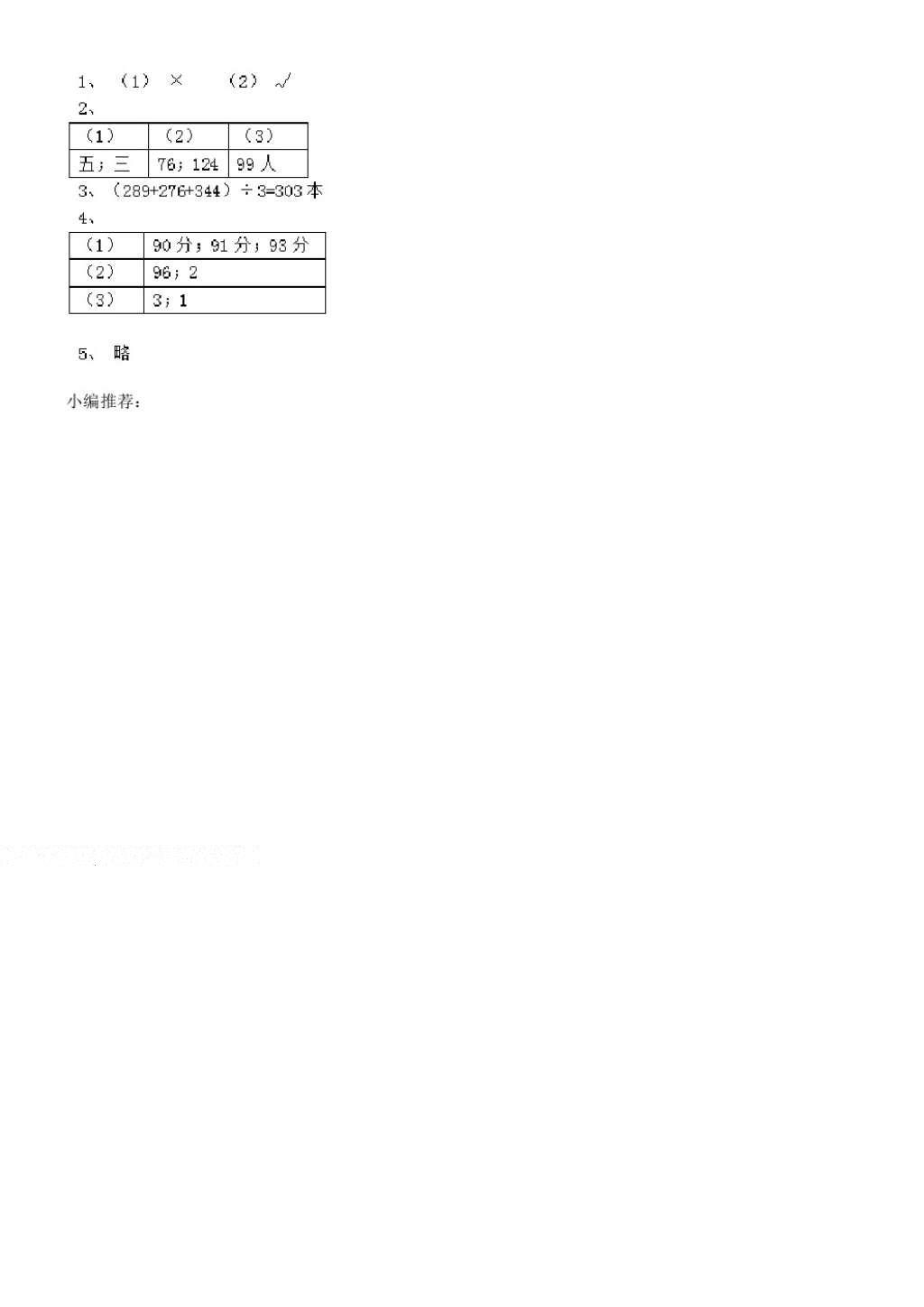 2016年补充习题四年级数学上册苏教版江苏凤凰教育出版社 参考答案第27页