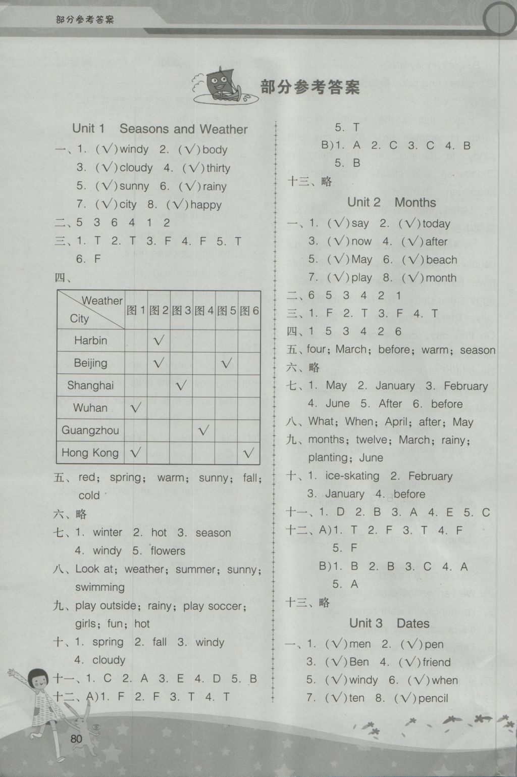 2016年新課程學(xué)習(xí)輔導(dǎo)五年級英語上冊廣東人民版中山專版 參考答案第8頁