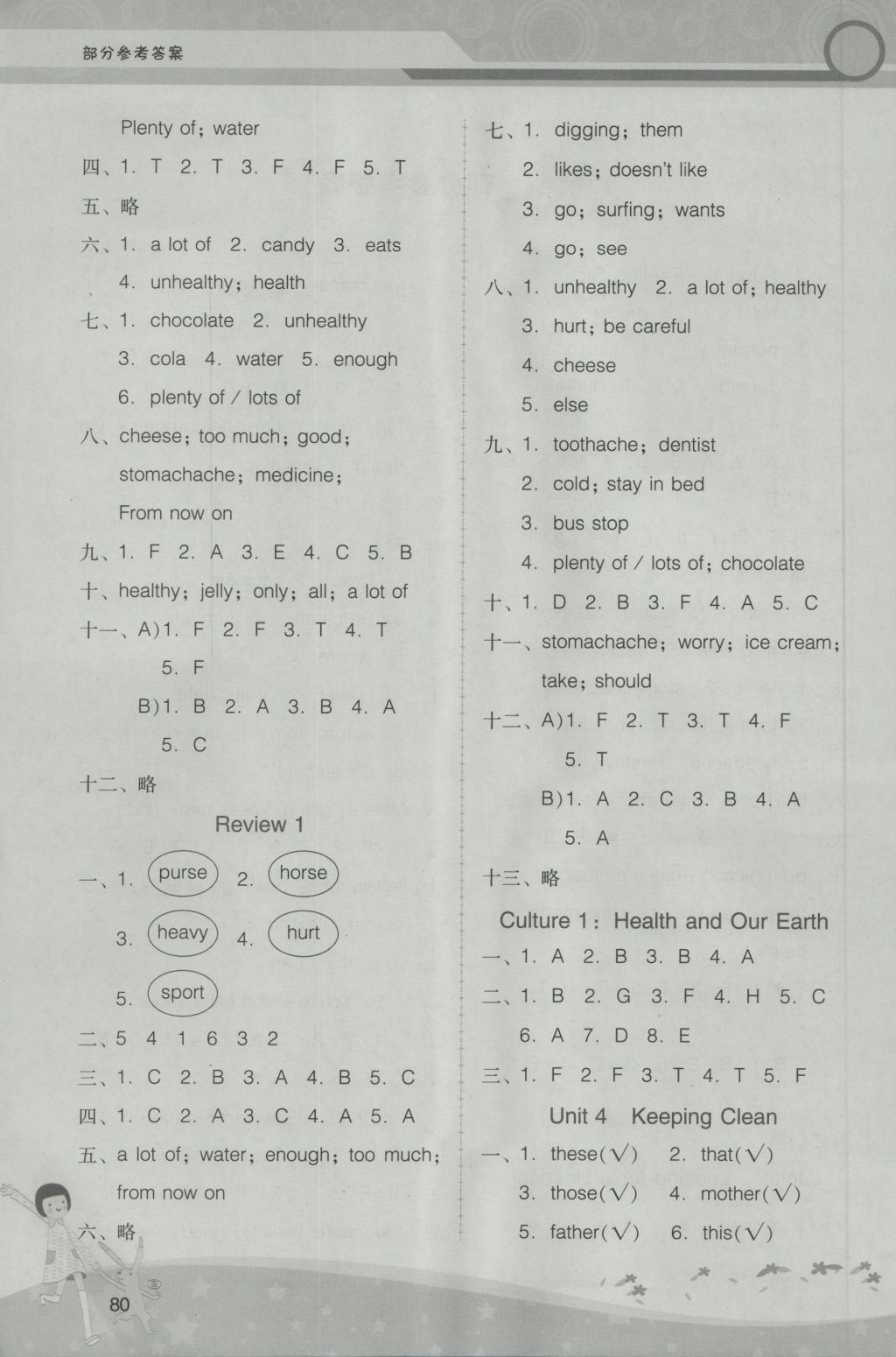 2016年新課程學(xué)習(xí)輔導(dǎo)六年級英語上冊廣東人民版中山專版 參考答案第10頁