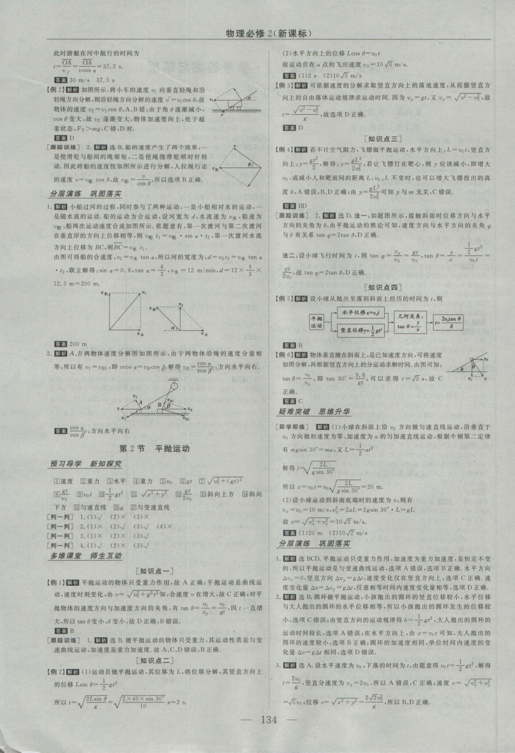 2016年高中同步創(chuàng)新課堂優(yōu)化方案物理必修2 參考答案第2頁