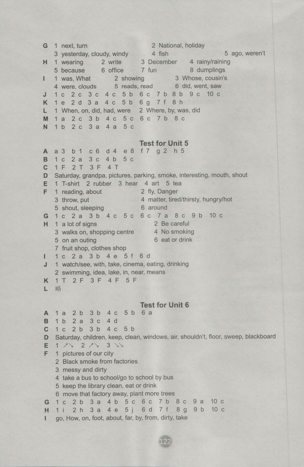 2016年课课练小学英语六年级上册译林版 参考答案第24页