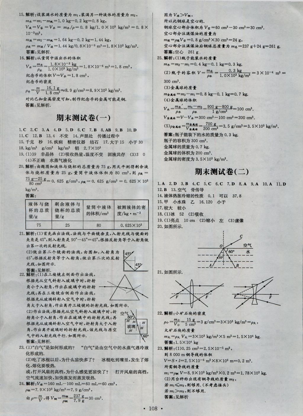 2016年練案課時作業(yè)本八年級物理上冊粵滬版 參考答案第10頁