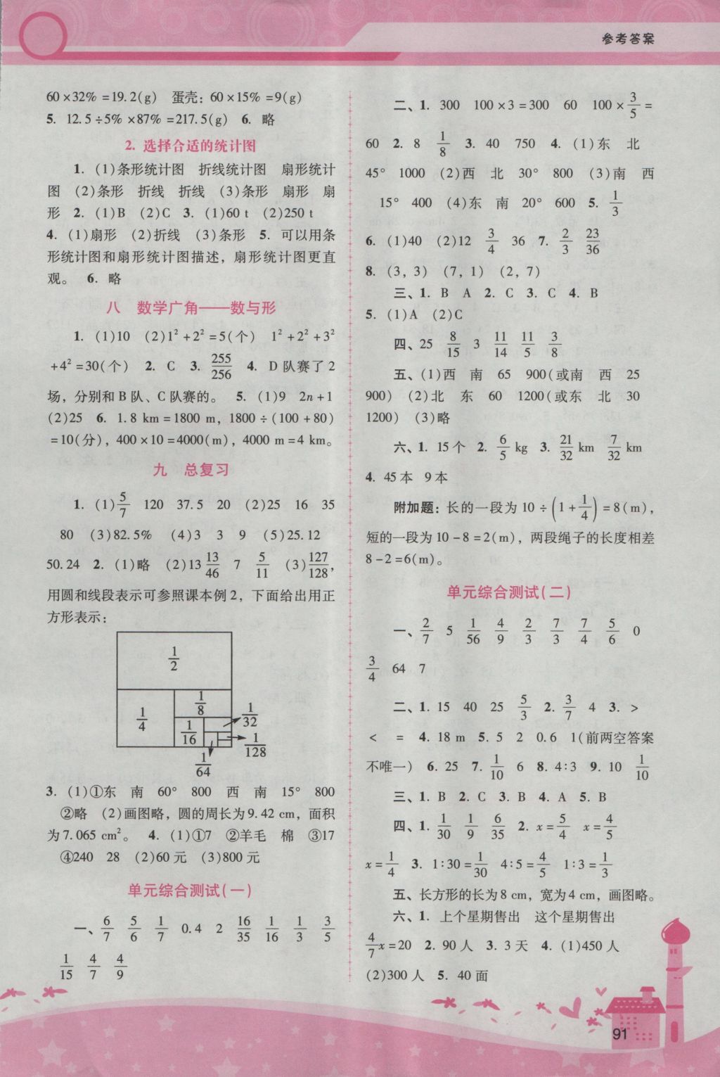 2016年自主與互動學習新課程學習輔導六年級數學上冊人教版 參考答案第5頁