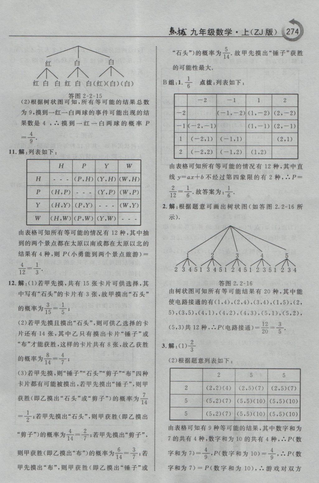 2016年特高級教師點撥九年級數(shù)學上冊浙教版 參考答案第26頁