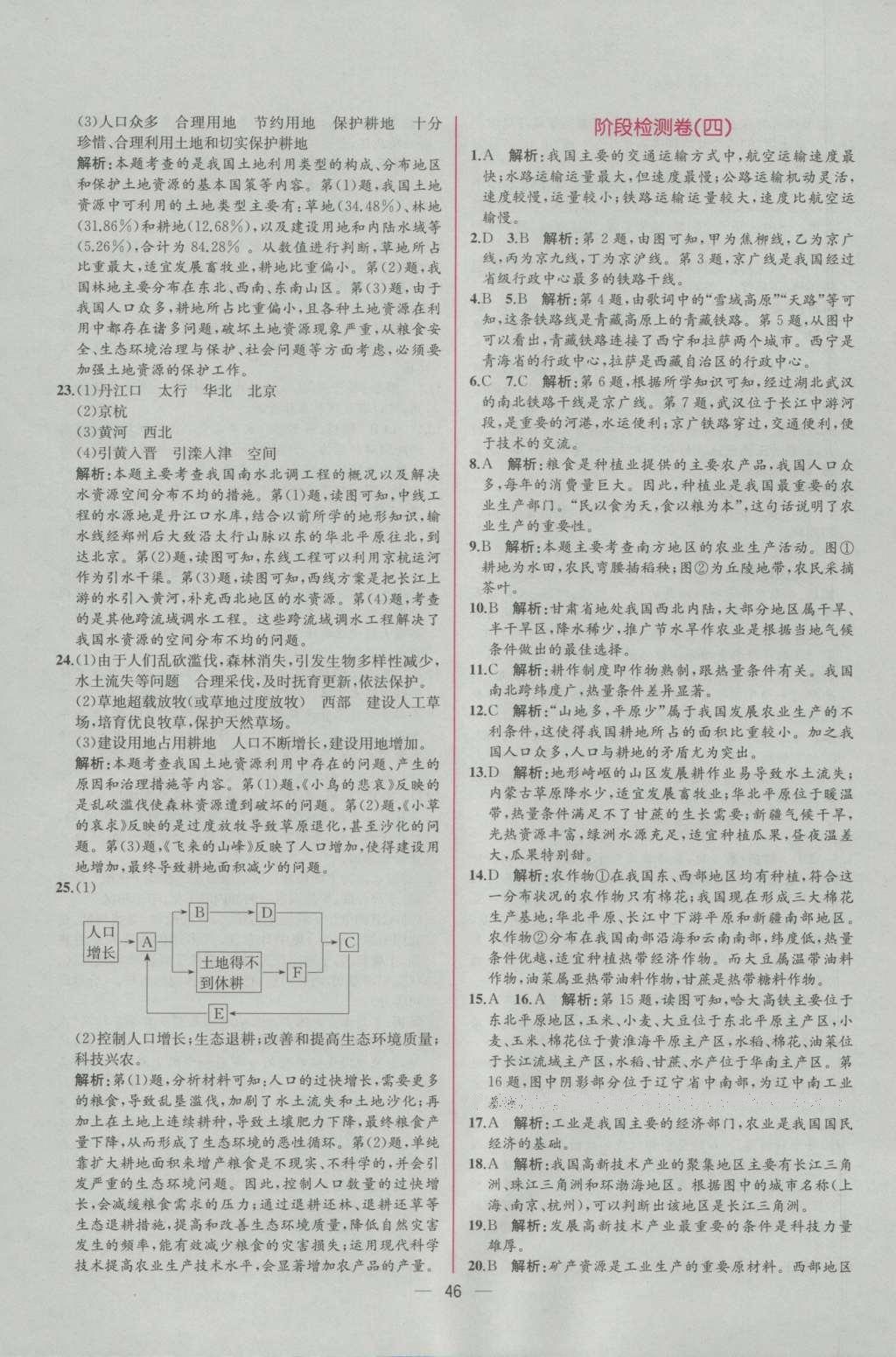 2016年同步導學案課時練八年級地理上冊人教版 參考答案第22頁