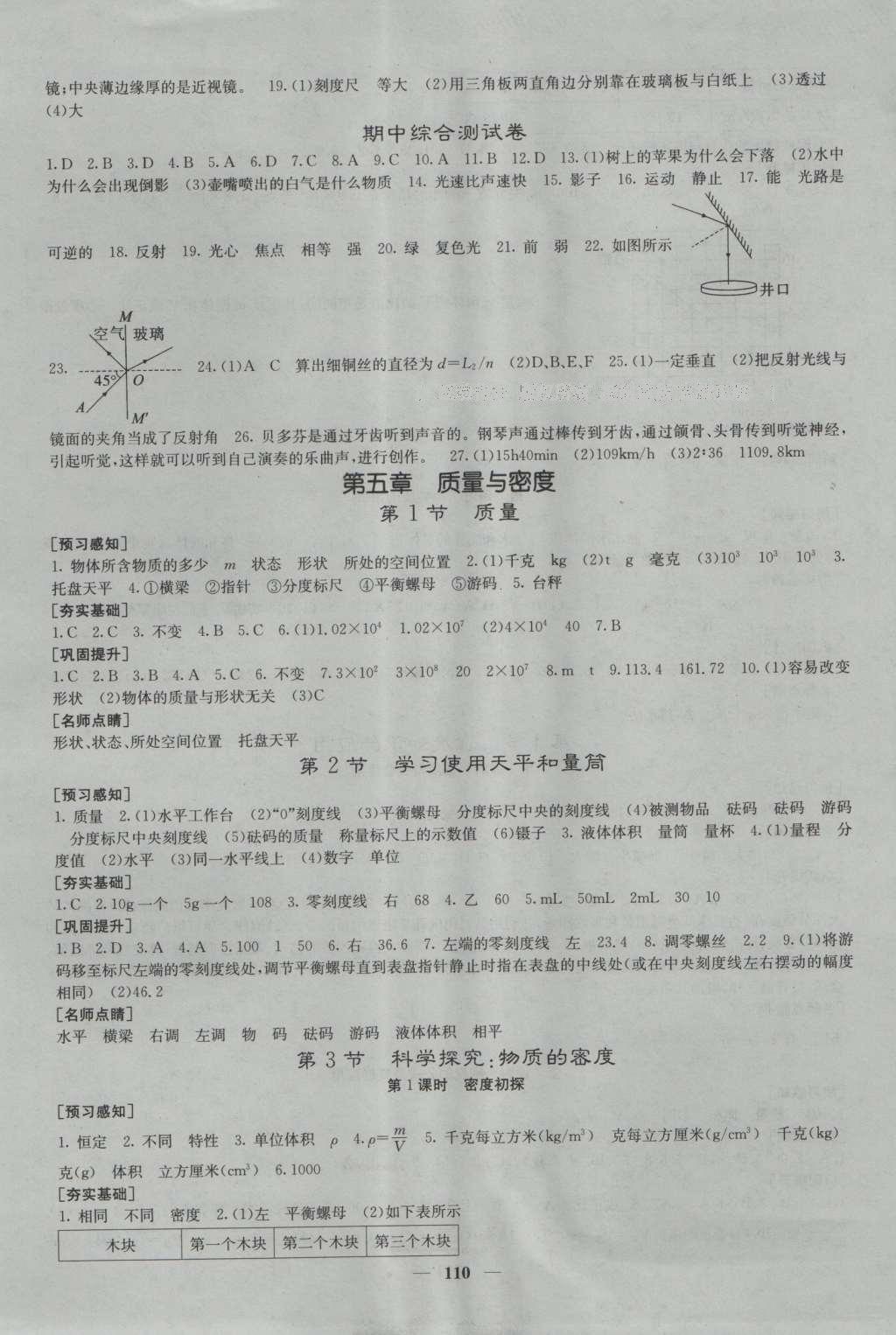 2016年名校課堂內(nèi)外八年級物理上冊滬科版 參考答案第9頁