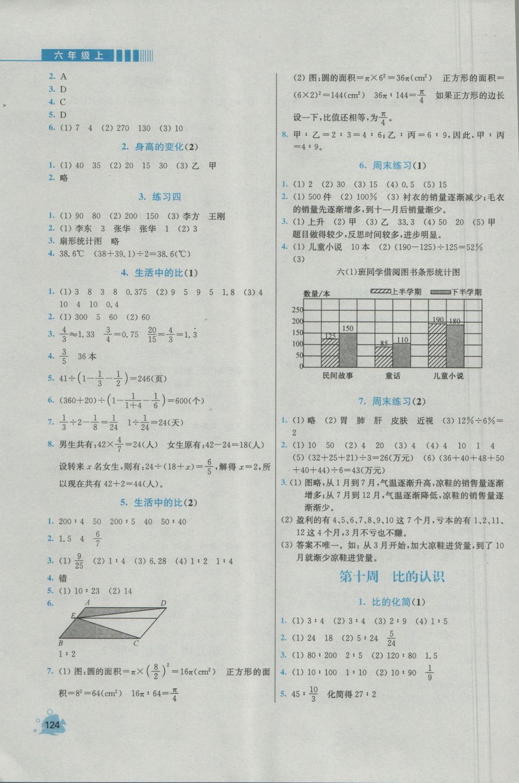 2016年小學(xué)同步奧數(shù)天天練六年級上冊北師大版 參考答案第12頁