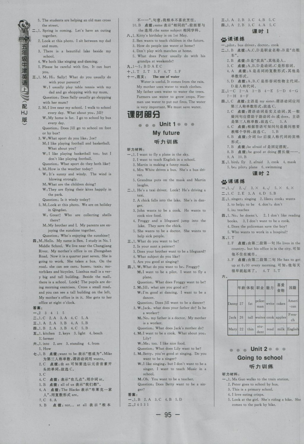 2016年綜合應(yīng)用創(chuàng)新題典中點(diǎn)五年級(jí)牛津英語上冊(cè)滬教版三起 參考答案第3頁