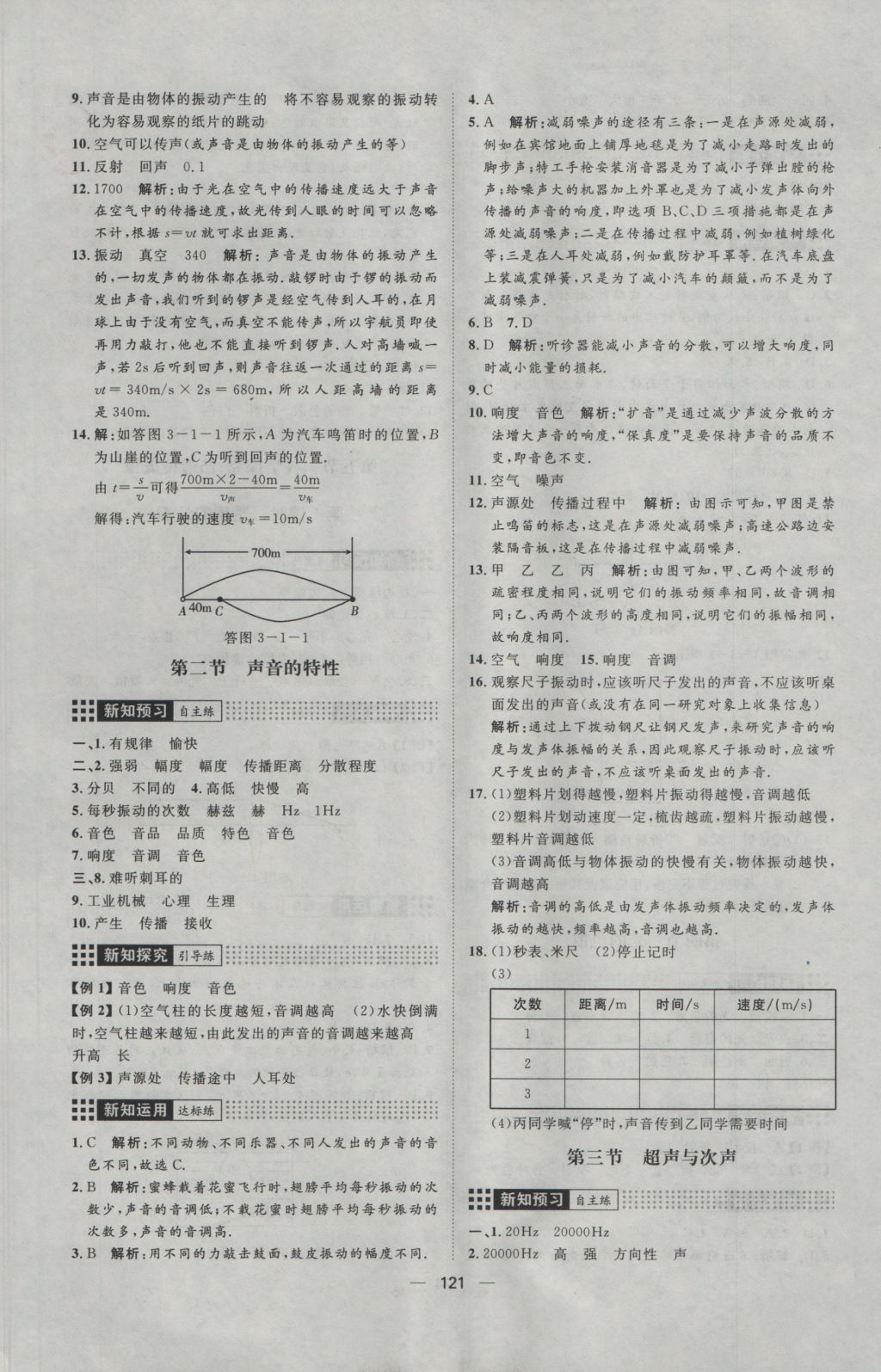 2016年練出好成績八年級物理上冊滬科版 參考答案第5頁