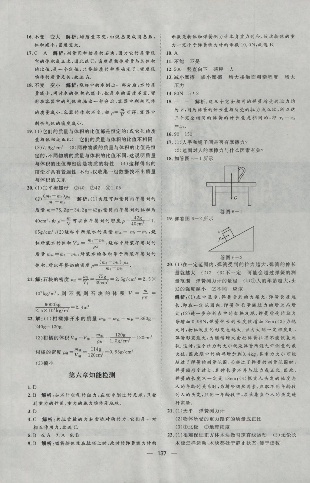 2016年練出好成績八年級物理上冊滬科版 參考答案第21頁