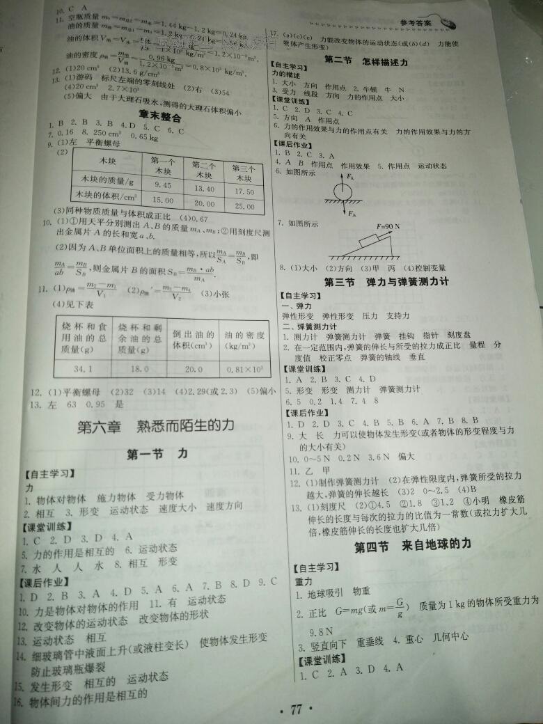 2016年家庭作業(yè)八年級物理上冊滬科版貴州科技出版社 第5頁