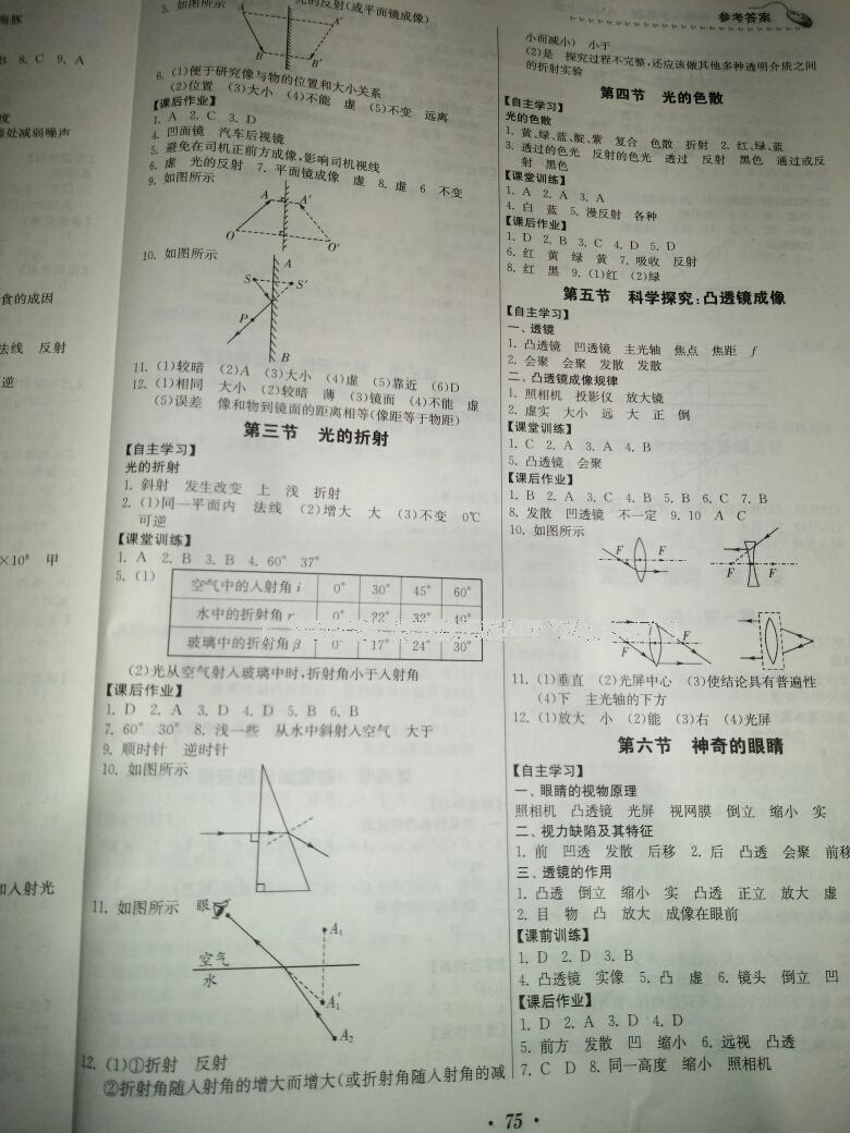 2016年家庭作業(yè)八年級物理上冊滬科版貴州科技出版社 第3頁