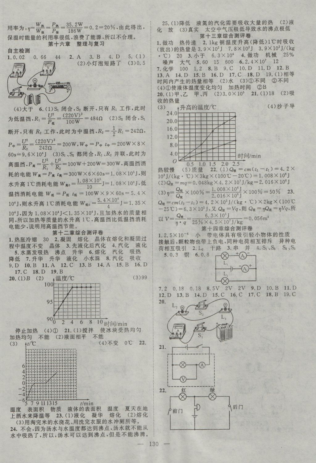 2016年名師學(xué)案九年級(jí)物理上冊(cè)滬科版 參考答案第10頁(yè)